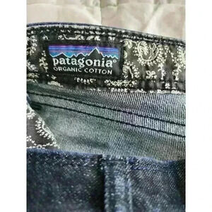 Patagonia Cargo Jeans Womens‎ Blue Low Rise Cargo Zip Fly Denim Organic NWOT